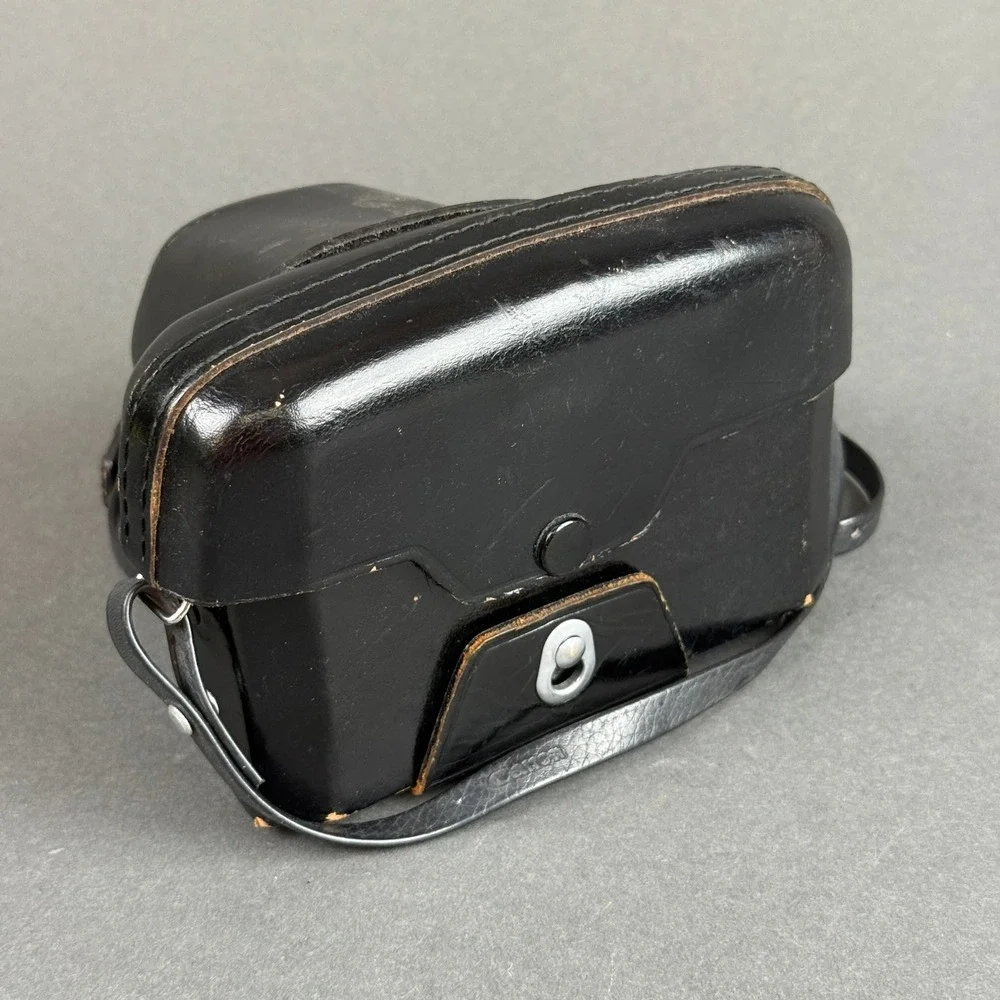 Canon TL QL Leather Camera Case Black  SLR Ever Ready Made in Japan